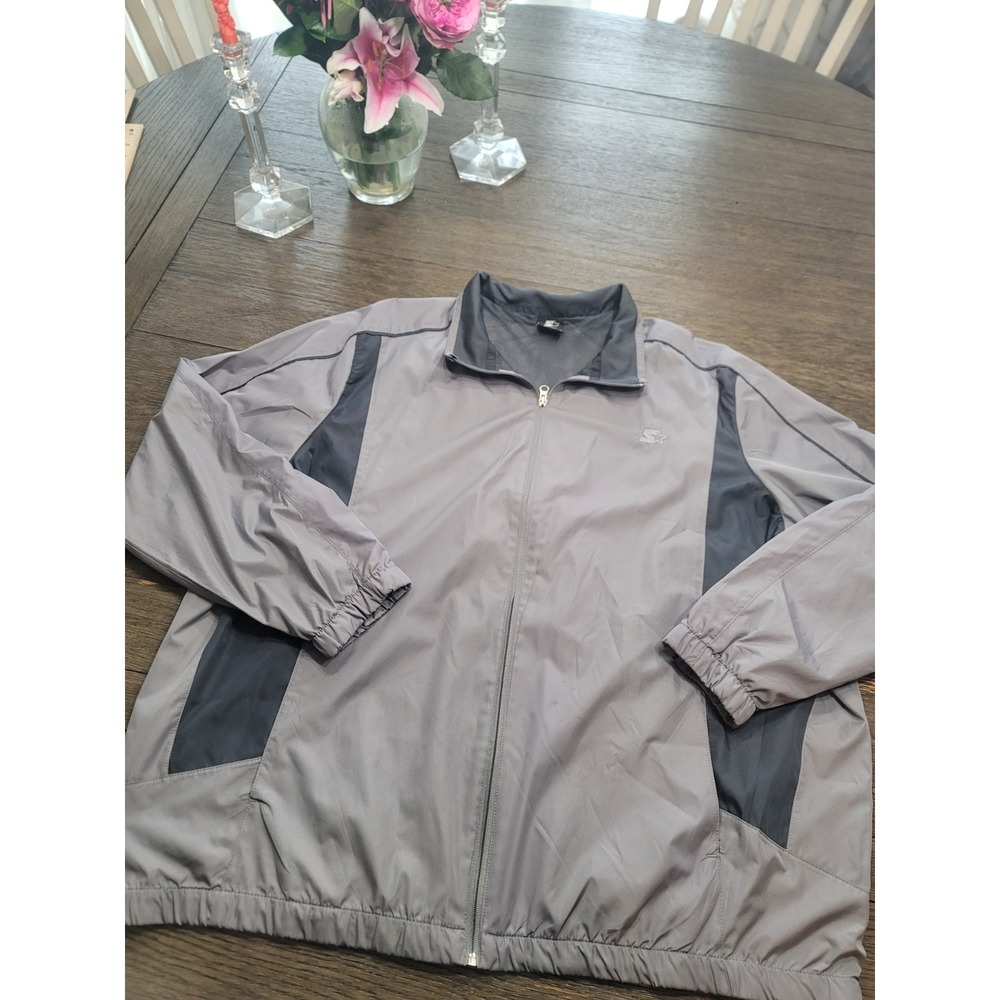 Starter mens long sleeve zip-front casual athletic track jacket size 2XL LIGHTWE